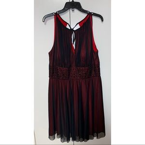 Prom Bridesmaid Special Occasion Black Red Dress